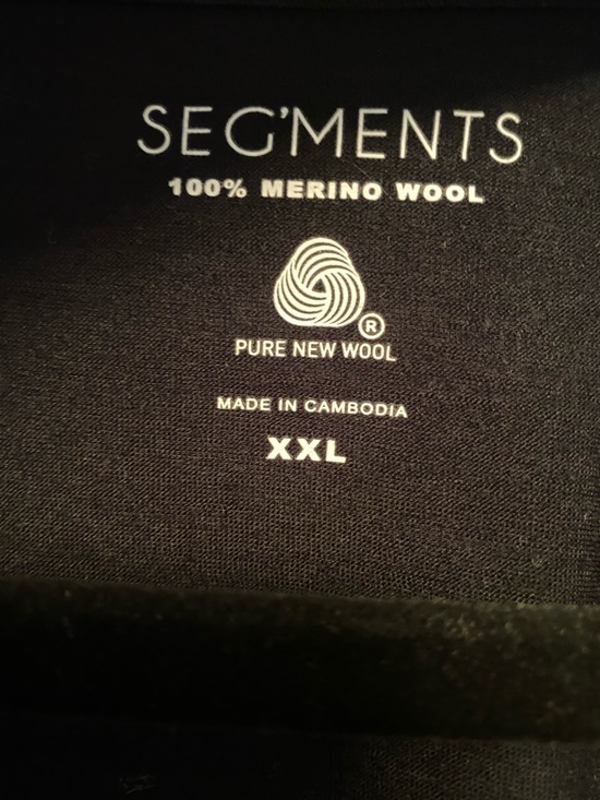 Seg’ments Women's Black Long Sleeve 100% Merino Wool Top…size XXL - Picture 3 of 7